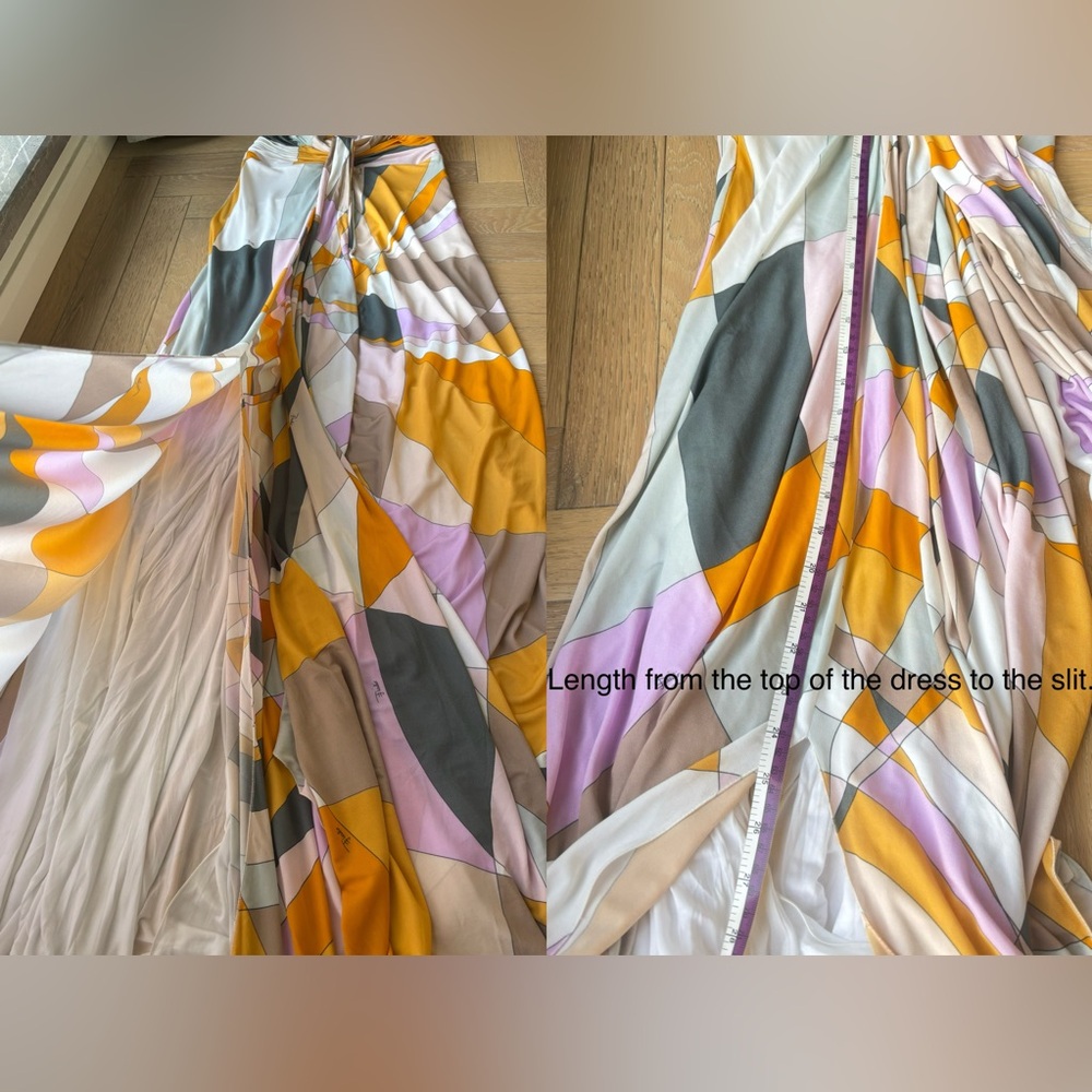 Emilio Pucci Strapless Geometric Print Maxi Dress - Picture 16 of 16